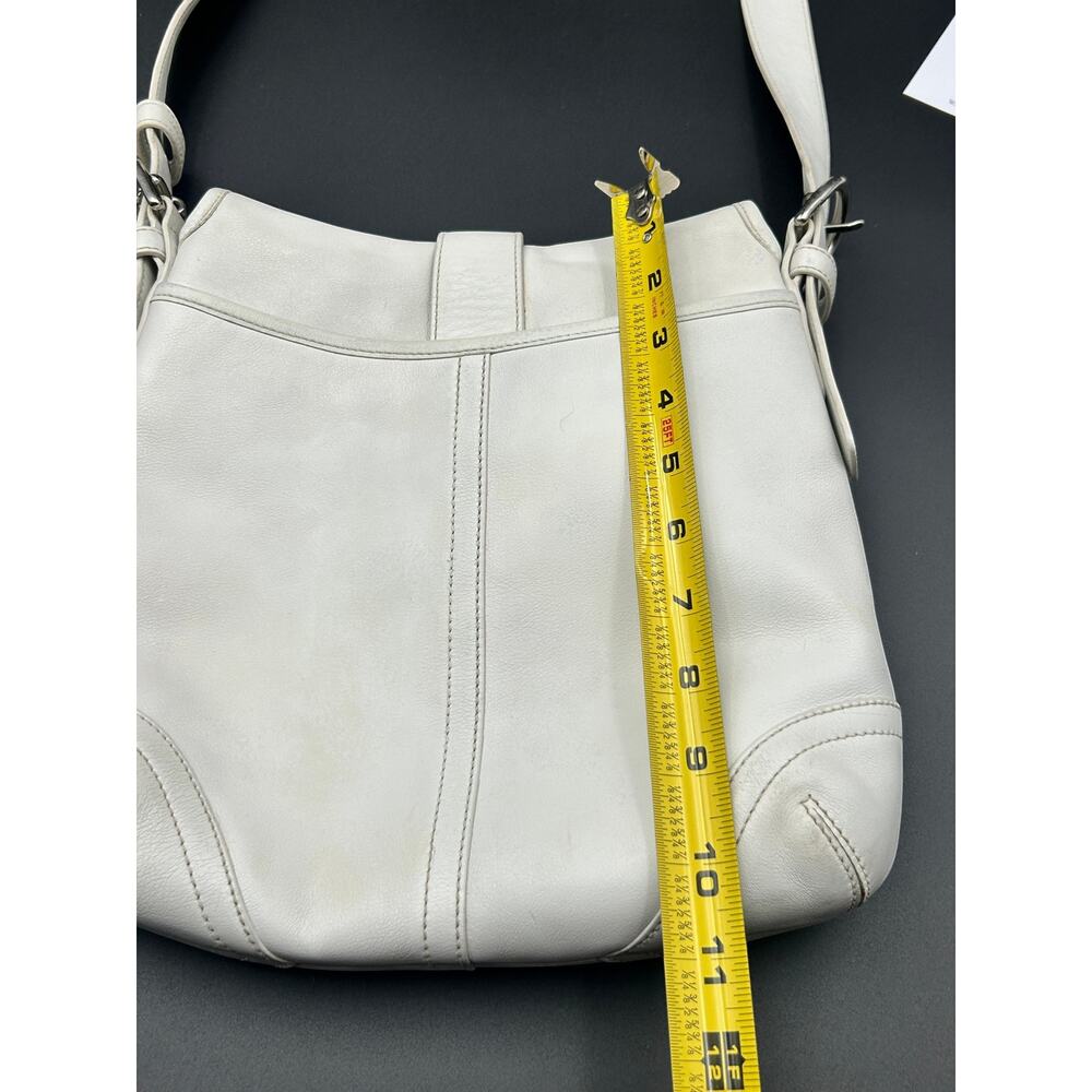 Vintage Coach Soho Duffle Crossbody Ivory Leather Y2K Bag COA L04D-9480 - Picture 5 of 11